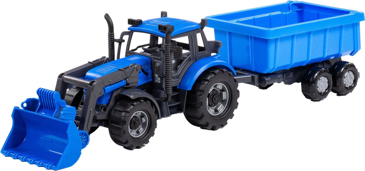 Cavallino -Traktor mit Ladegerät und Unterstützer wipps Blau, Skala 1:32