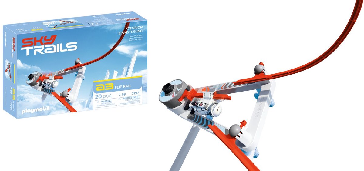 Playmobil Sky Trails: Flip Rail – 71971 – Konstruktionsspielzeug für dynamische Strecken und Action, bauen Sie Ihr eigenes Abenteuer mit spannenden Flip-Elementen, für Action-Fans und Baubegeisterte