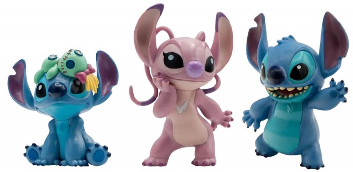 Bullyland 12591 – speelfiguur en verzamelfiguur stitch (disney’s lilo stitch - 3 figuurtjes) – ca. 5,5 cm – levensecht en detailrijk vormgegeven – ideaal als taartfiguur en klein cadeautje voor kinderen vanaf 3 jaar.