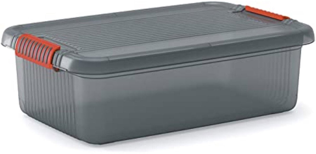 Kis K Latch Aufbewahrungsbox m mit Deckel 28 l transparent