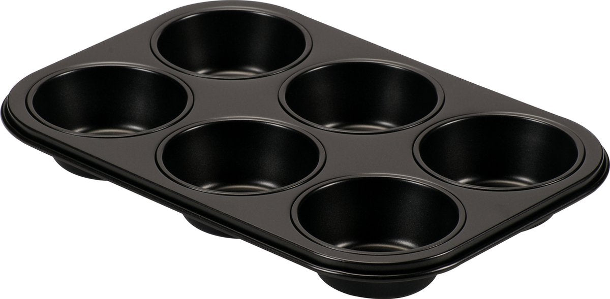 Basic culinair muffinvorm 12 cups – pfas-vrije bakvorm – carbon staal – voor cupcakes en muffins