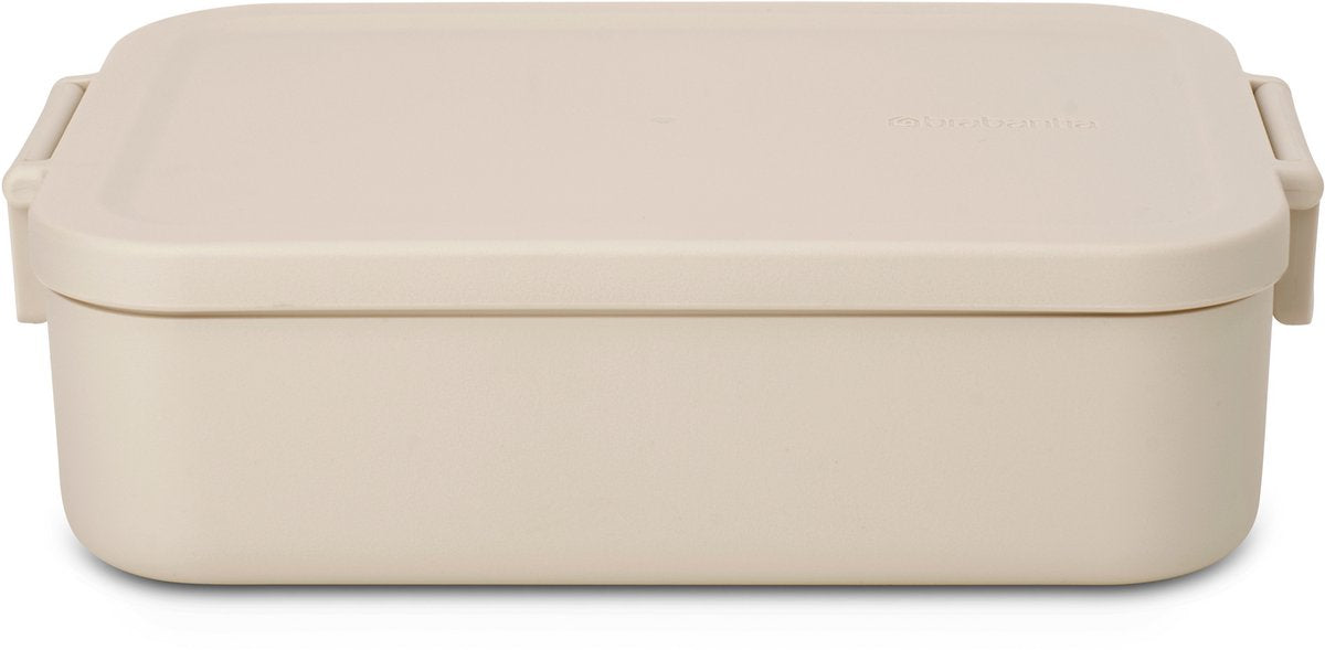 Brabantia Make Take Lunchbox Brotkasten – mittelgroß – Kunststoff – weiches Beige