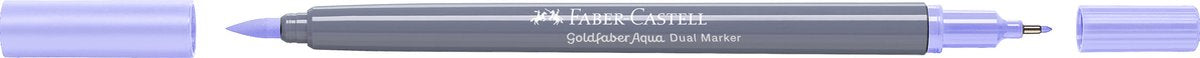 Faber-Castell – Duo-Aquarellmarker – Goldfaber – Helllavendel 196 – Pinsel 0,6 mm – FC-164696
