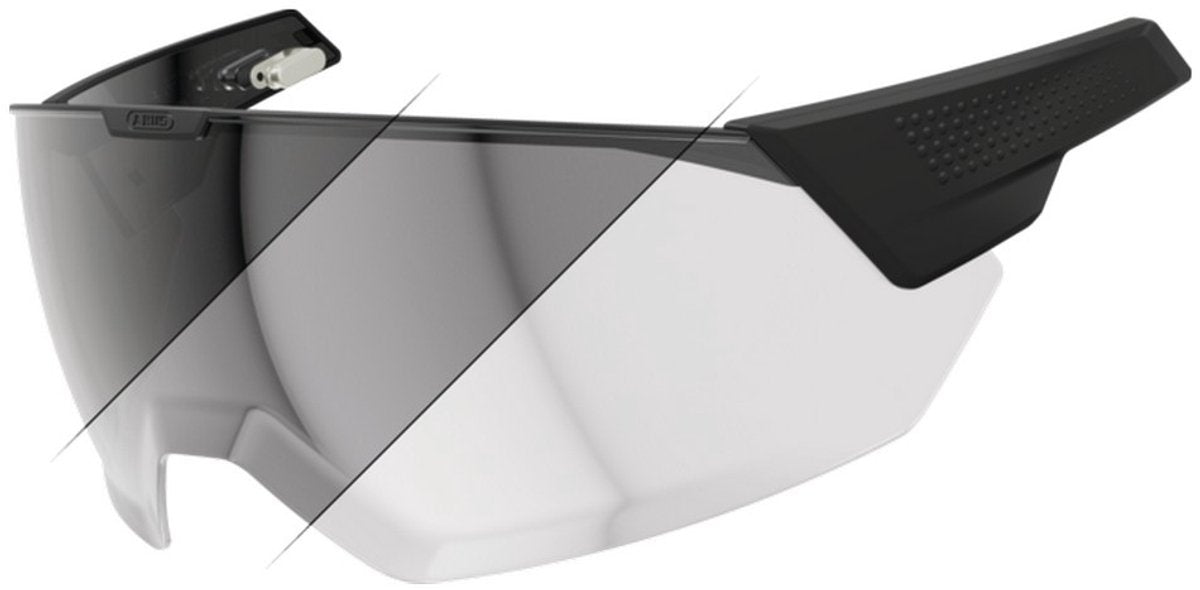 Abus Magnetvisier für den Fahrradhelm Hyp-e – und die Varianten ace und bl.ace – magnetisches Helmvisier schützt vor Wind und Wetter – Fahrradhelm-Zubehör – Größe S M, photochrom