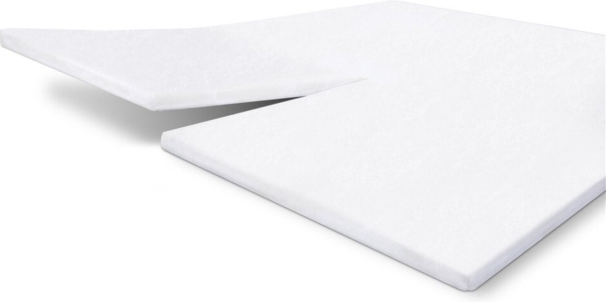 Walra molton hoeslaken - molton 180x200 210 - 100% katoen - wit