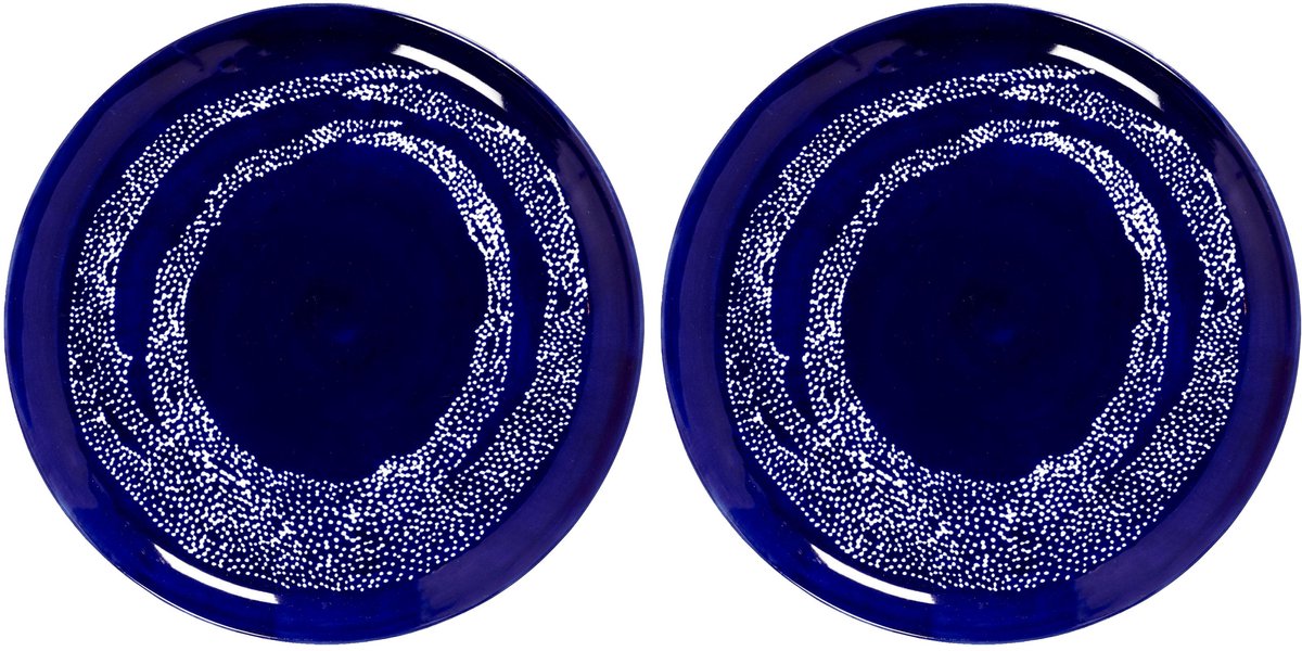 Serax - ottolenghi feast - bord l - donkerblauw wit - 26 ø - 2 stuks