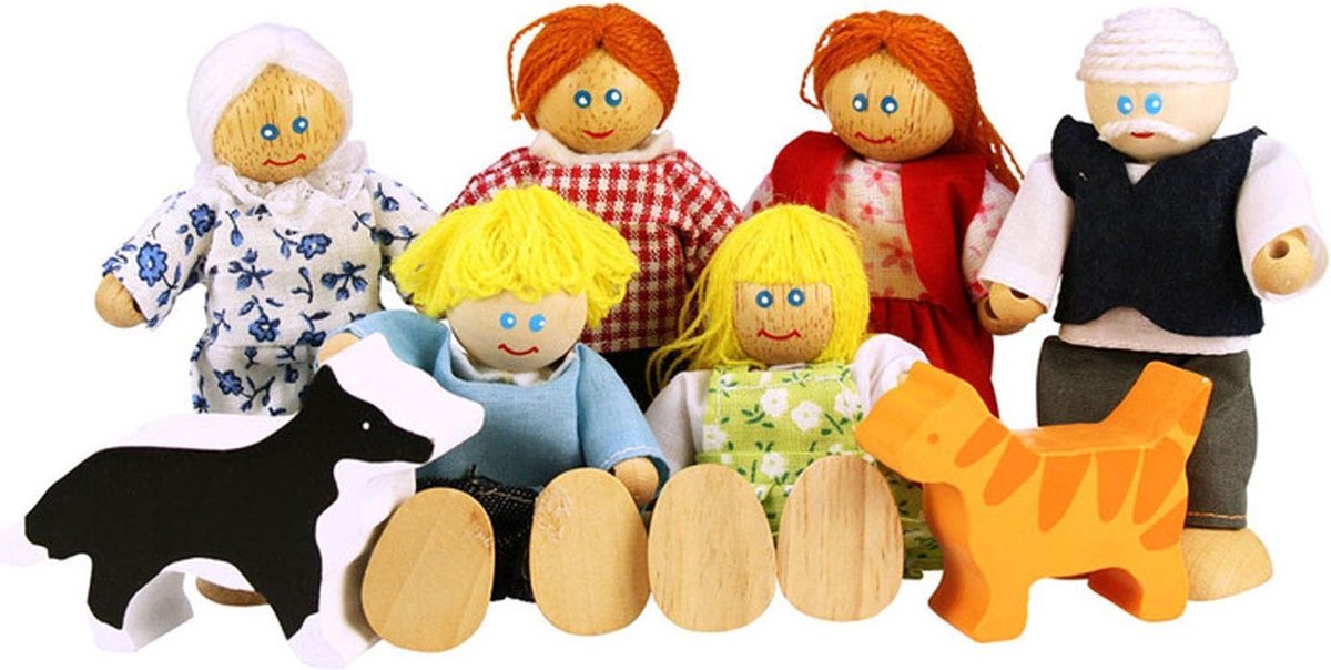 Bigjigs Puppenhausfamilie aus Holz