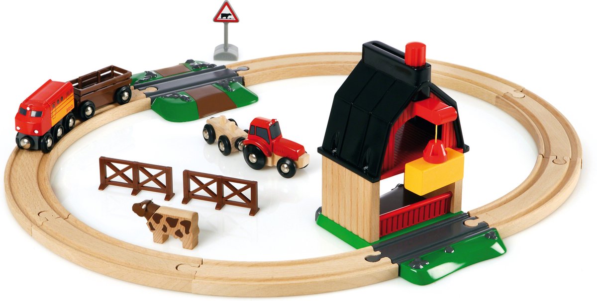 Brio Eisenbahnset mit Bauernhof – Lernspielzeug für Kinder – 33719