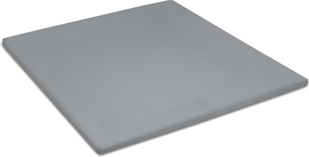 Damai organic - topper hoeslaken (tot 15 cm) - bio satijn - 100x220 cm - grijs