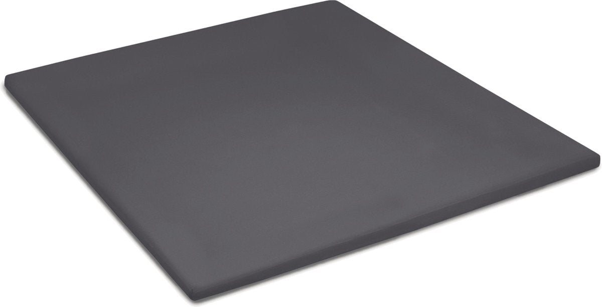 Damai organic - topper hoeslaken - tot 15 cm matrashoogte - bio satijn - 80x200 cm - antraciet