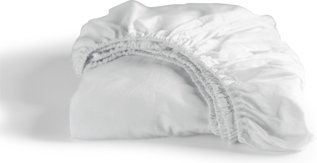 Cinderella - weekend - hoeslaken - geschikt voor boxspring - 100% katoen - 70x200 cm - tot 25 cm matrashoogte - wit
