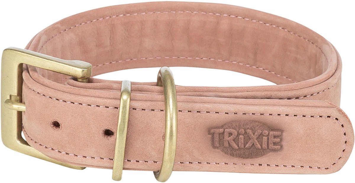 Trixie Hundehalsband reines Leder rosa