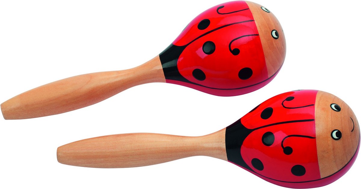 Goki Maracas - Marienkäfer - L17cm - 2 Stück - 3 Jahre
