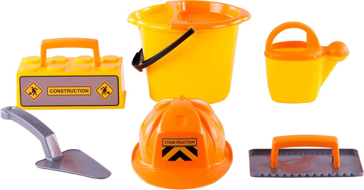 Cavallino Brick Eimer Set mit Werkzeugen und Helm, 6dlg.