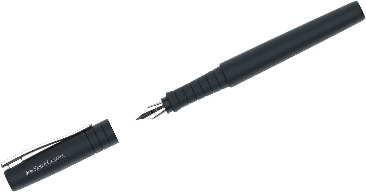 Faber-castell vulpen - poly pen - penpunt m - zwart - fc-241003