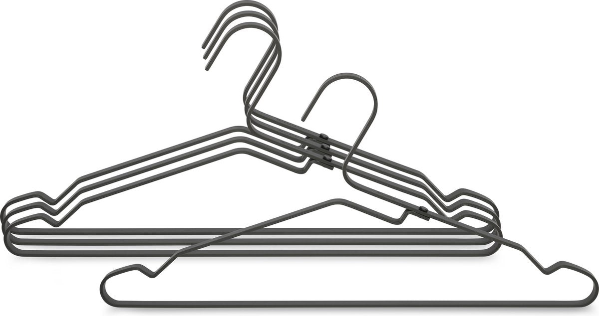 Brabantia Kleiderbügel – 4 Stück – Schwarz