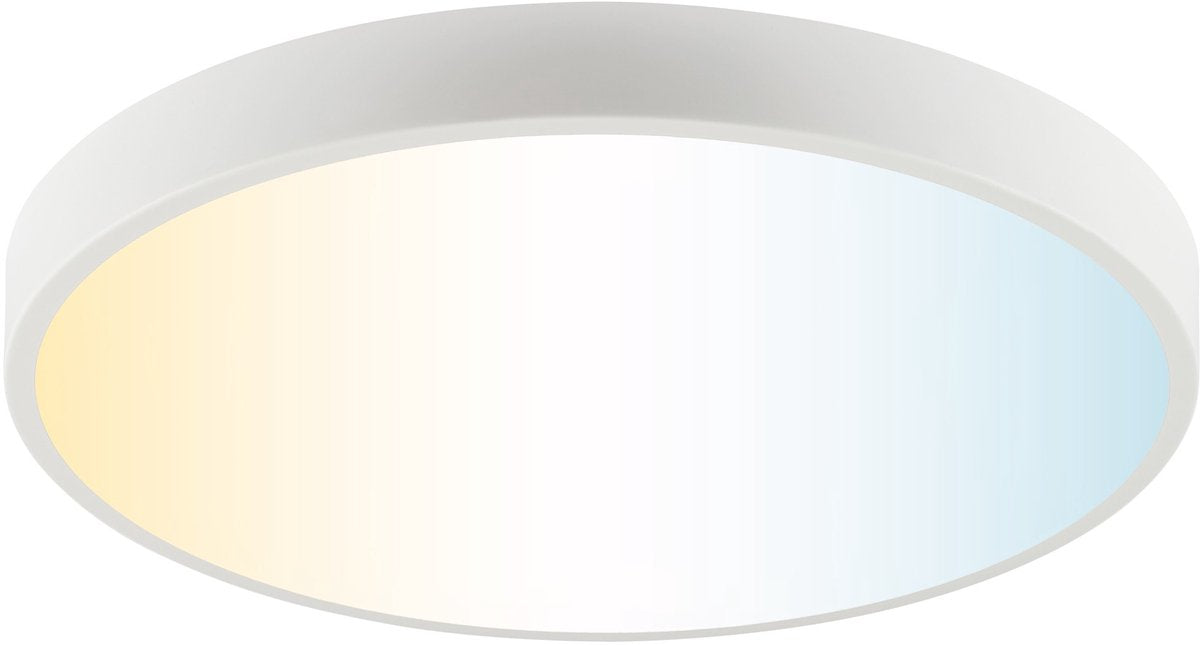 Brilliant Slimline - Deckenleuchte - ø 49 cm - LED 20 W - CCT - 3000 K-6500 K - dimmbar - Nachtlicht - Timer - Fernbedienung - Weiß