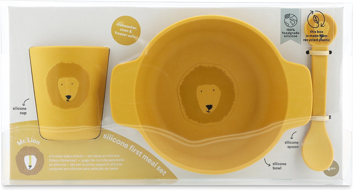Trixie Silicon Baby Eetset - Herr Lion