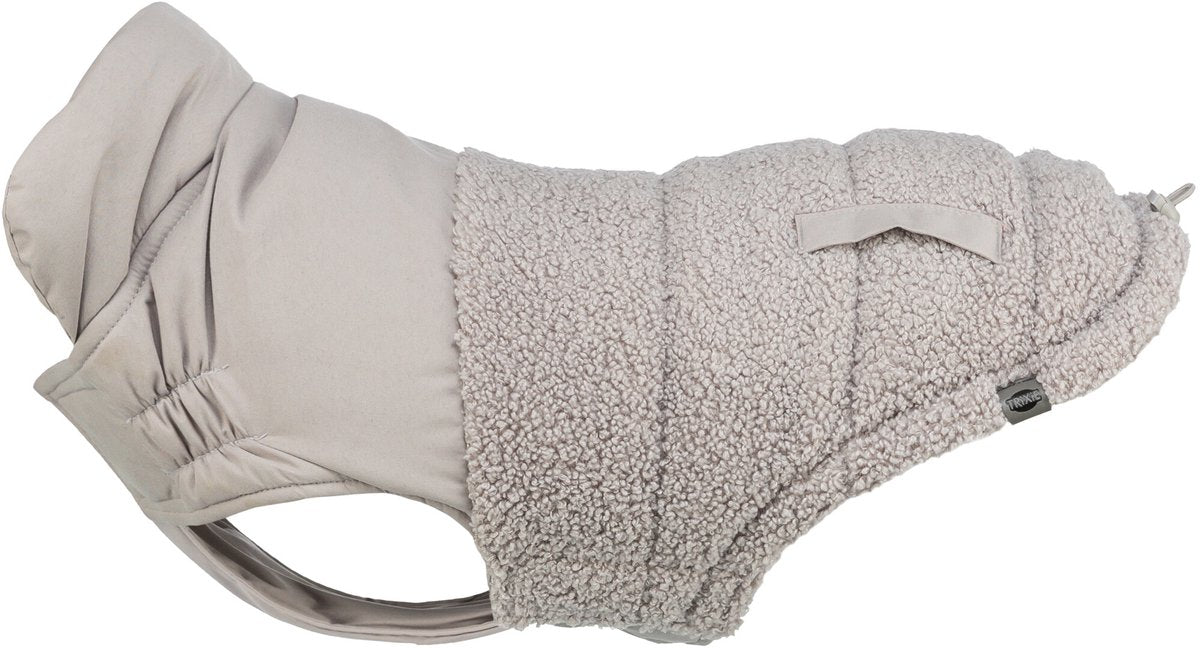 Trixie hondenjas - grijs, warm design, 33 cm - polyester, verstelbare borstflap
