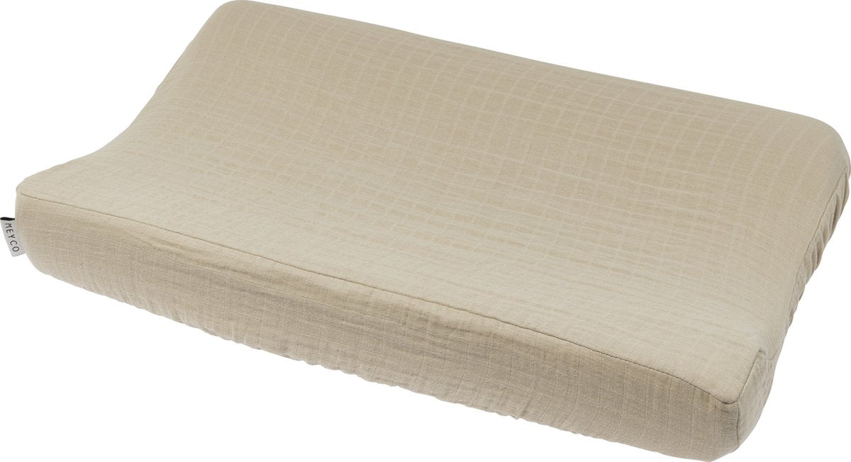 Meyco Baby Uni Wickelauflagenbezug – vorgewaschen, hydrophil – Sand – 50 x 70 cm
