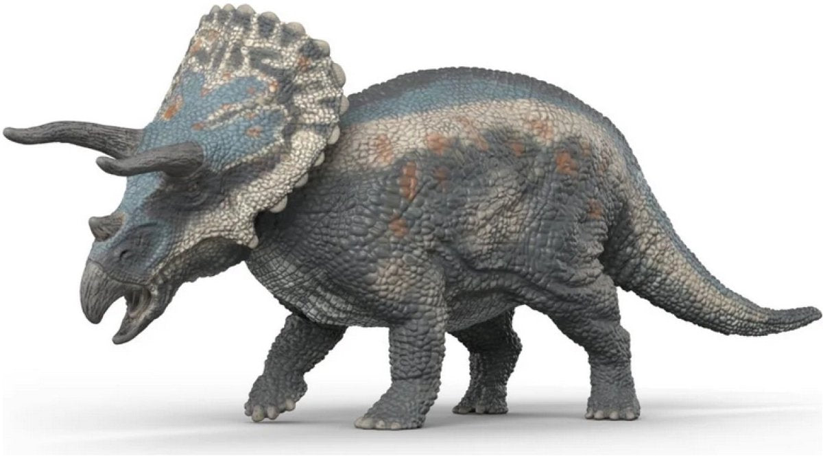 Schleich Dinosaurierspielzeug Triceratops mit beweglichem Kopf.