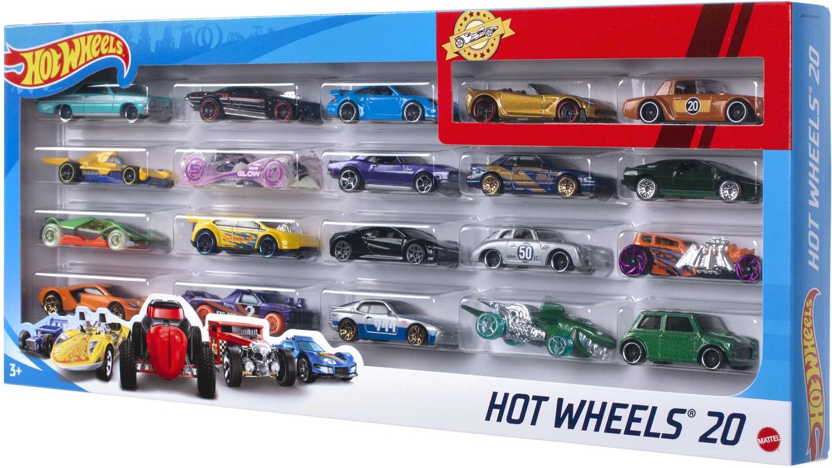Hot Wheels Diecast 20 Autos sortiert