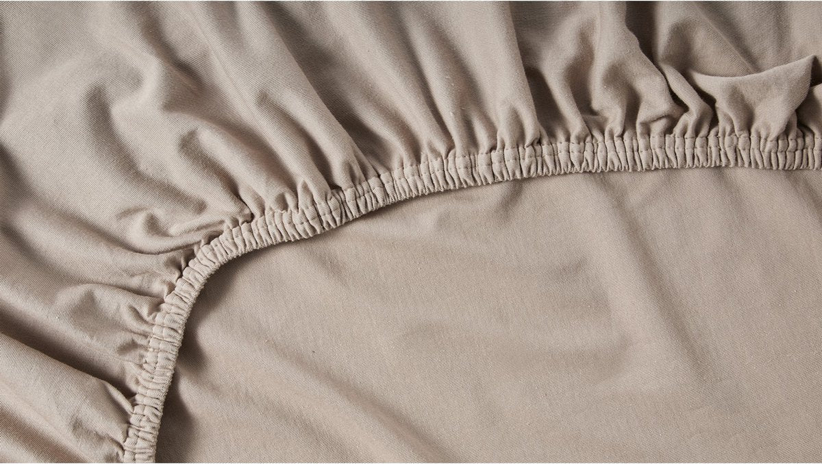 Cinderella hoeslaken - geschikt voor boxspring - jersey - 160x200 cm - tot 25 cm - taupe