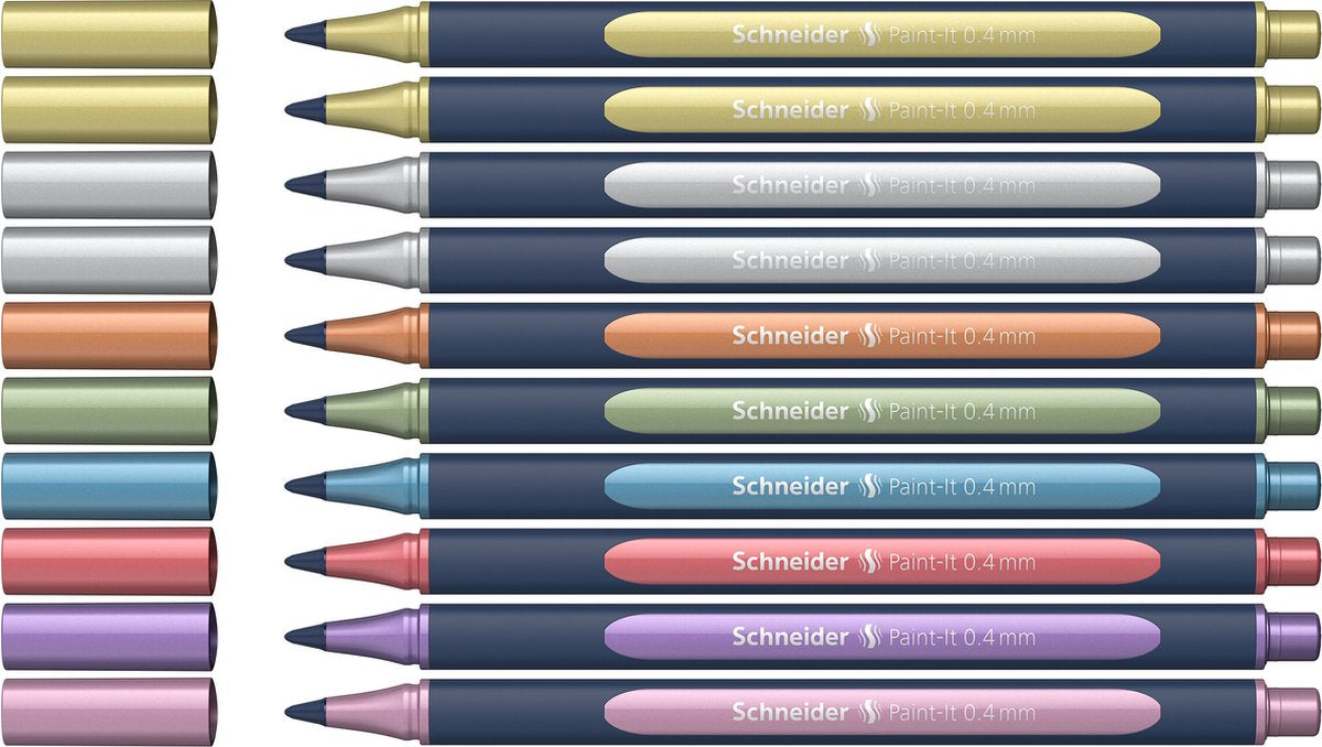 Schneider Schreibgeräte Schneider Paint-it 050 – Rollerball Metallic – 0,4 mm – 10 Stück – S-ML05011503
