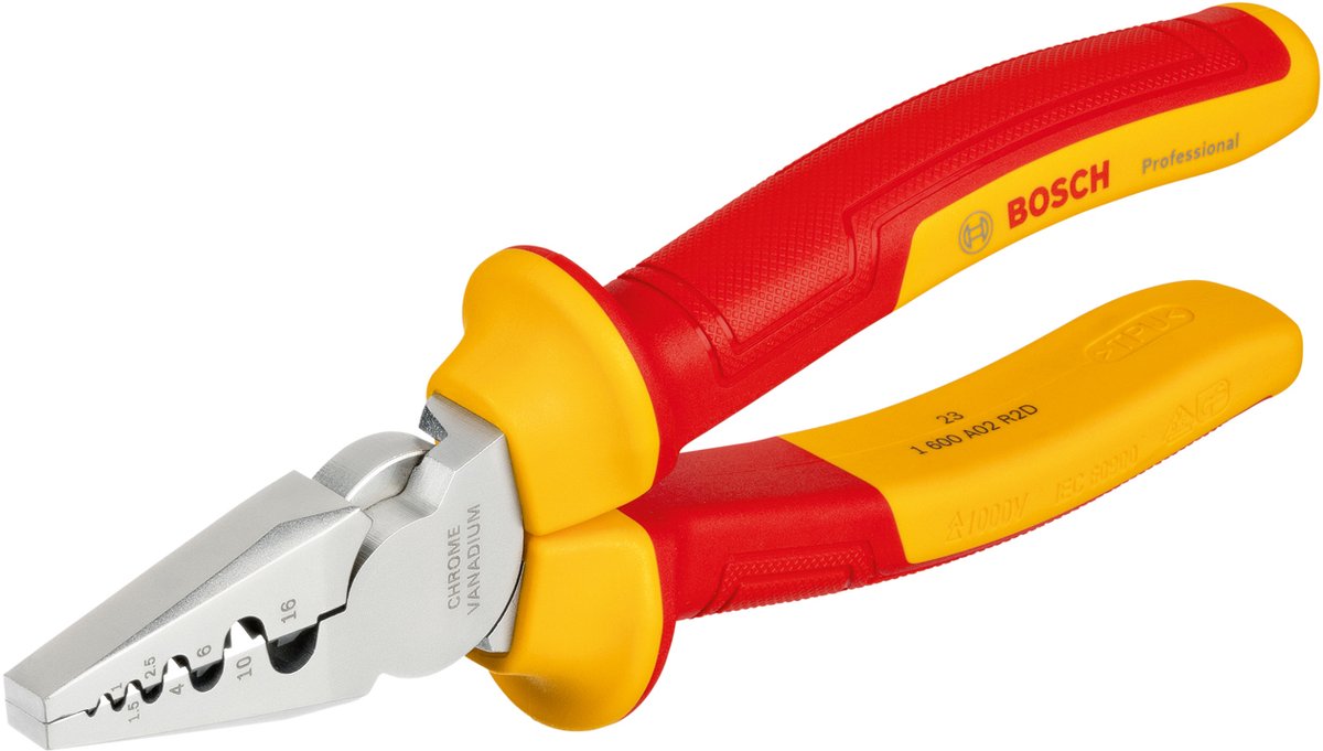 Professionelle VDE-Crimpzange von Bosch – 180 mm