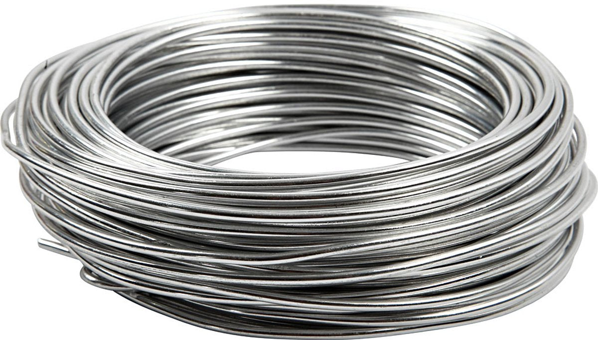 Creativ Company Aludraht, rund, Stärke 3 mm, silber, 29 m 1 Rolle