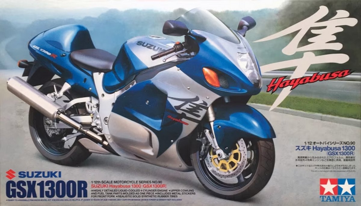 Tamiya Modellbausatzauto – 14090 Suzuki GSX1300R Hayabusa Kunststoff – 1:12 – Modellbau