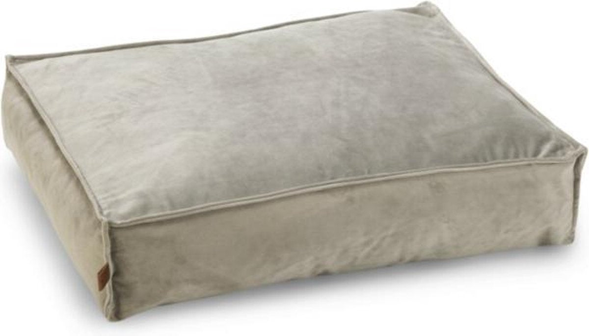Designed by lotte nalino - hondenkussen - fluweel - velvet - grijs - 70x55x15 c cm