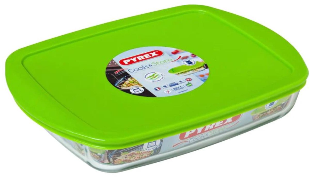 Pyrex Cook Store 1,7 l 28 x 20 cm große Schüssel mit Deckel