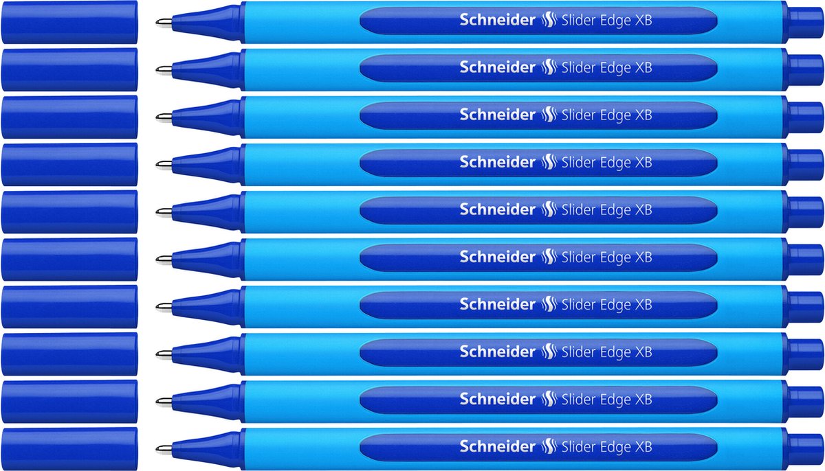 Schneider Schreibgeräte Schneider Kugelschreiber – Schiebekante – Feder xb – blau – 10 Stück – S-152203-10