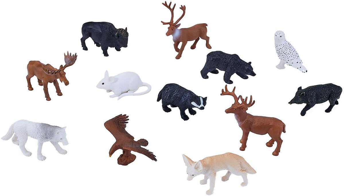 Mojo Wildlife Mini-Waldtiere-Spielset, 12-teilig. - 380054