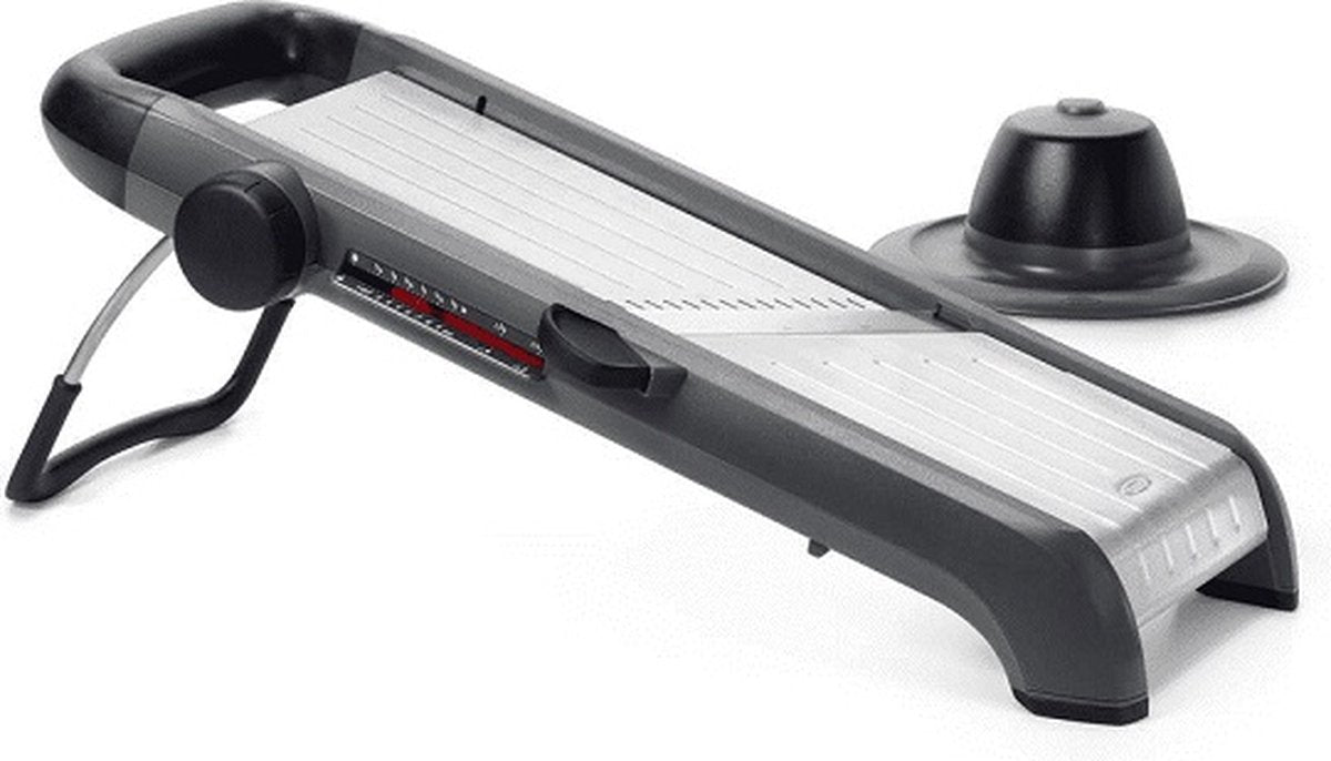 Oxo - Mandoline Chef 2.0 - Küchenschneider - Gemüseschneider - mit Restehalter