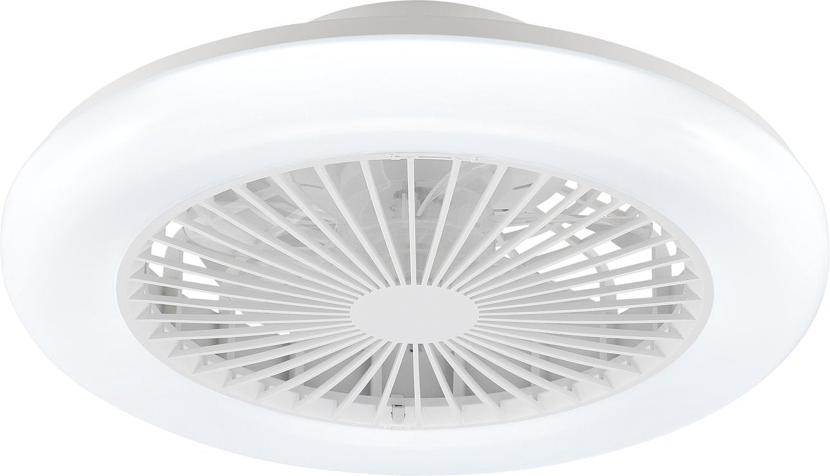 Brilliant Montero – Deckenventilator – LED 20 W – CCT – 2700 K-6500 K – dimmbar – Fernbedienung – Weiß