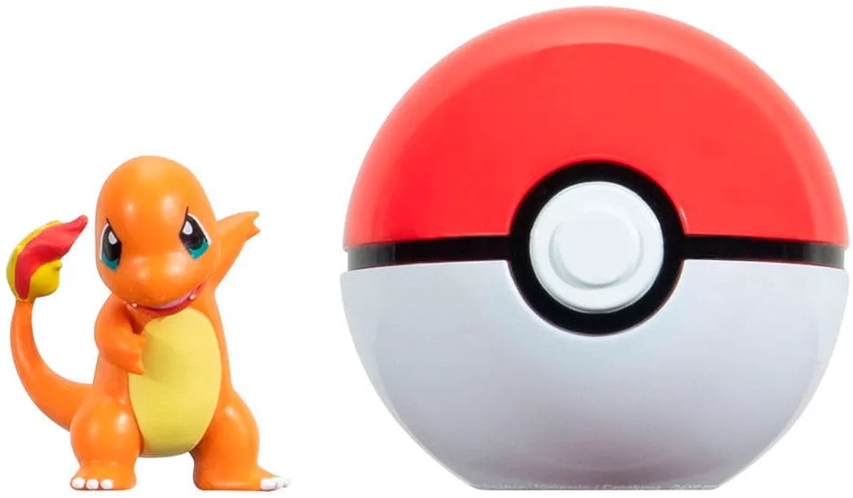 Jazwares Pokémon – Clip n Go Charmander mit Pokéball