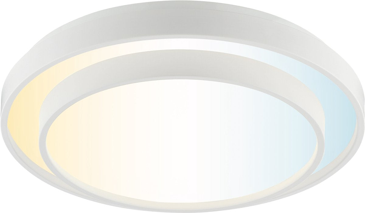 Brilliant Faruz - Deckenleuchte - ø 39 cm - LED 10 W - CCT - 3000 K-6500 K - dimmbar - Nachtlicht - Timer - Fernbedienung - Weiß