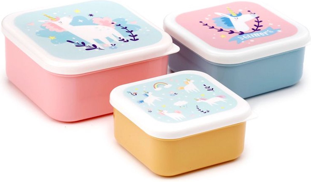 Set 3 Lunchboxen S M L Einhornzauber