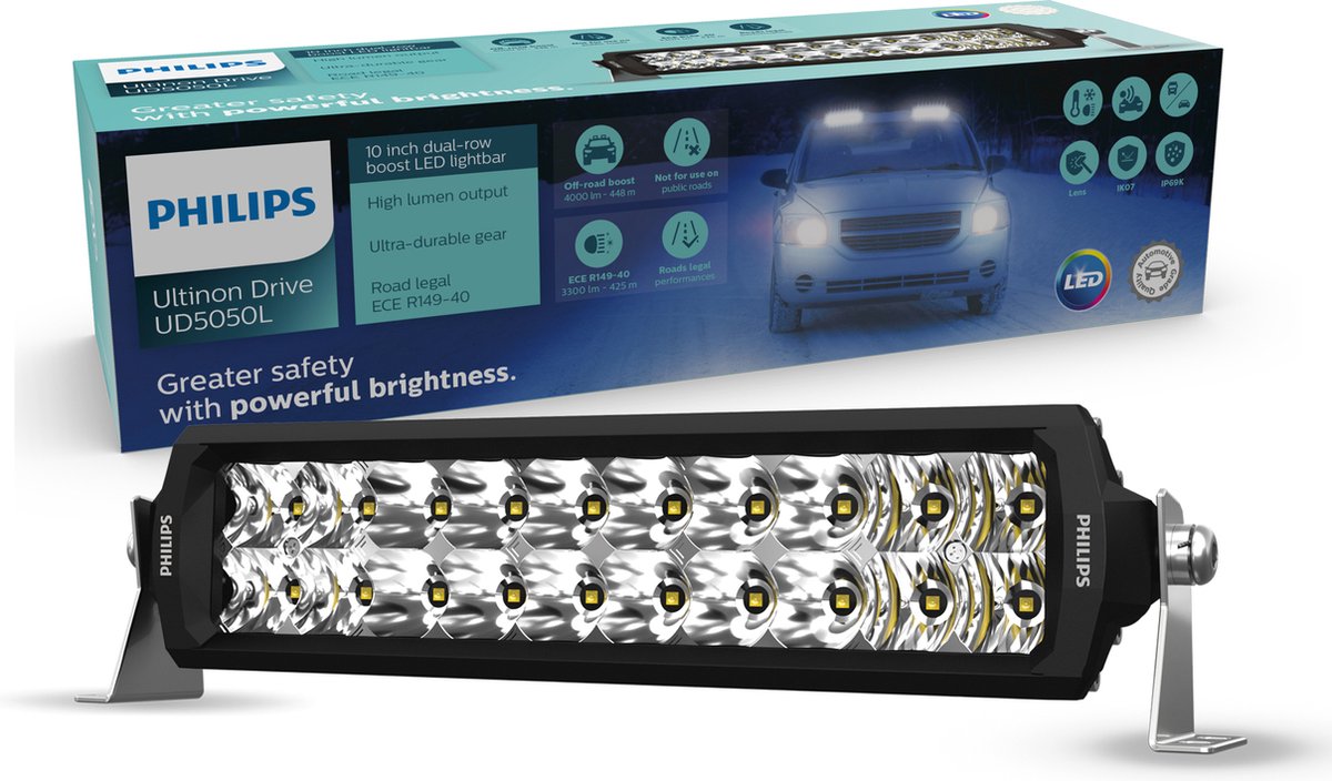Philips ultinon drive 5050l 10 inch dubbele rij led lightbar