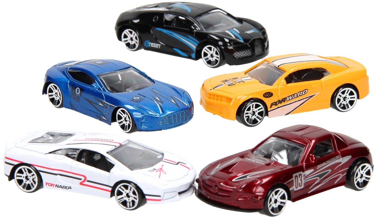 Johntoy Super Cars sterben Cast Car, 5st.