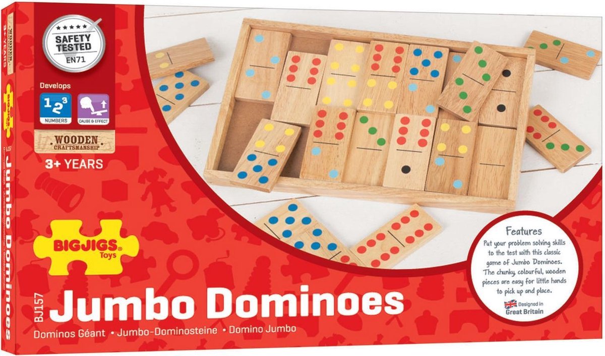 Bigjigs Jumbo-Domino, 29 Stück.