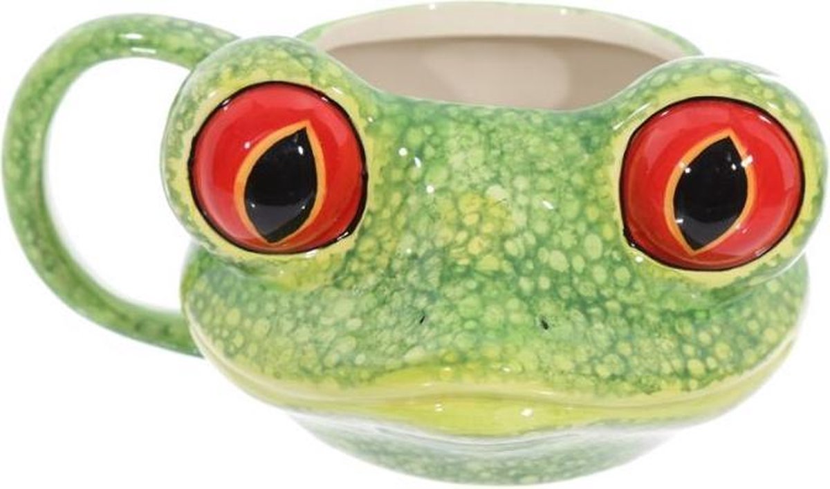 Keramikbecher in Laubfroschform