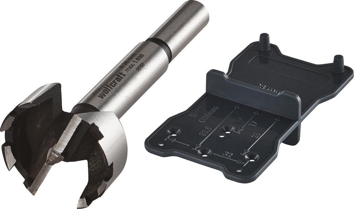 Wolfcraft - Scharnierbohrer 35mm - Forstnerbohrer - Forstnerbohrer-Set - Zylinderbohrer - 8728000
