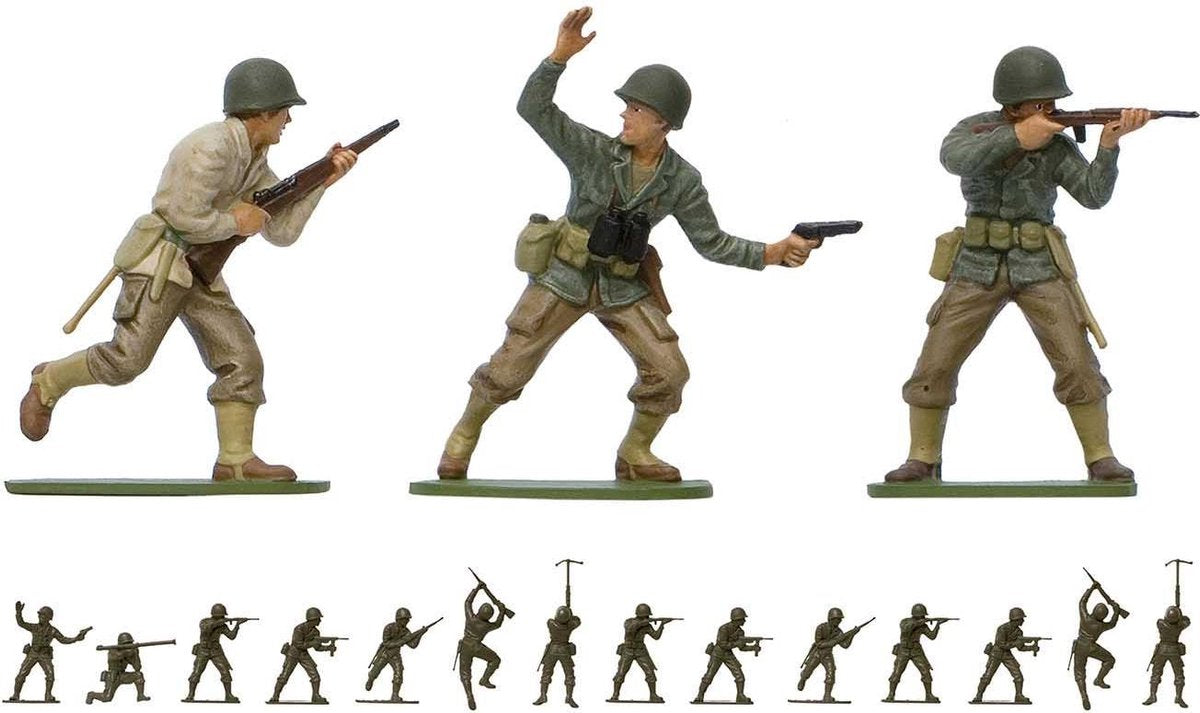Airfix Modellbausatz Militärfahrzeuge – 02703v Wwii U.S. Infanterie - Figuren aus Kunststoff - 1:32 - Modellbau