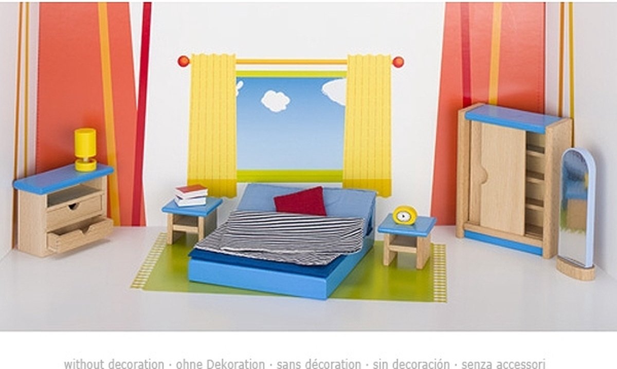 Goki Puppenhausmöbel Schlafzimmer