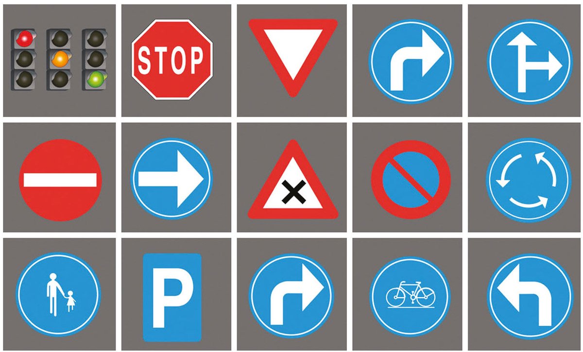Achoka Road Signs Fliesen spielen Kleid, 15st.