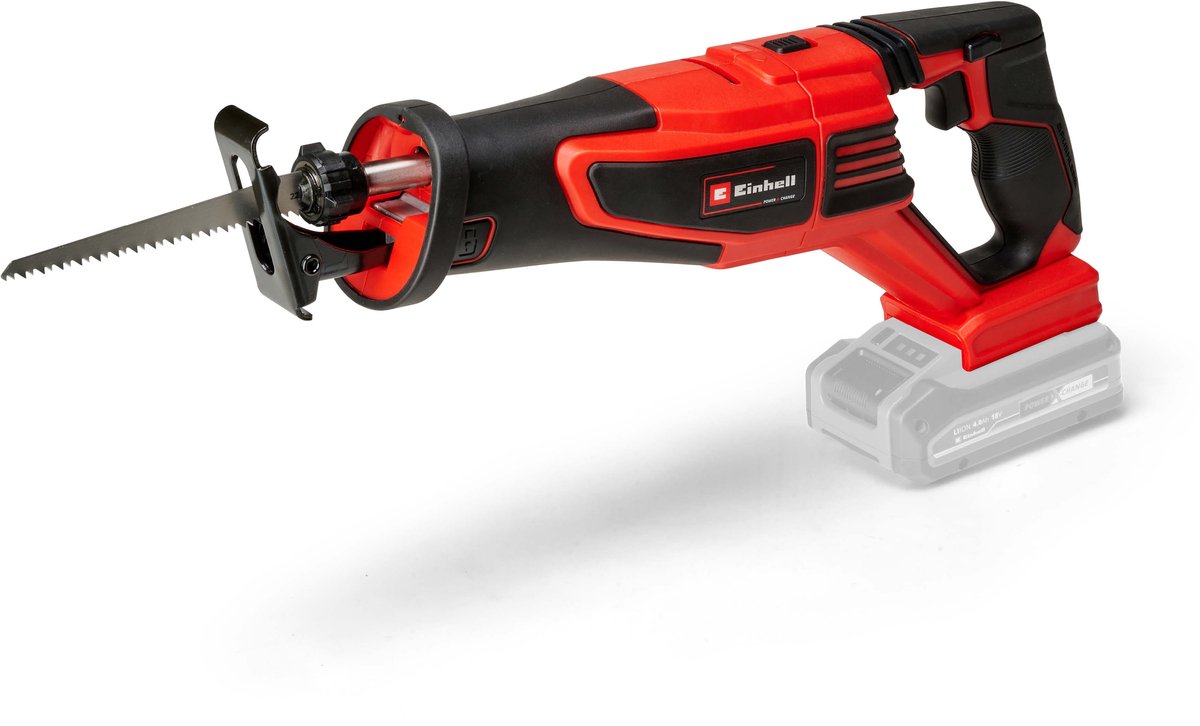 Einhell Akku-Säbelsäge TP-AP 18 28 LI BL Solo - Power X-Change - 18 V Li-Ion - 0-2.600 t min - Hubhöhe: 22 mm - max. Schnitttiefe (Holz Kunststoff Metall): 200 20 12 mm - inkl. 1x Sägeblatt für Holz - exkl. Akku und Ladegerät