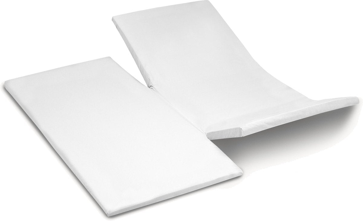 Cinderella - topper hoeslaken met dubbele split - jersey - 180x200 210 cm - wit